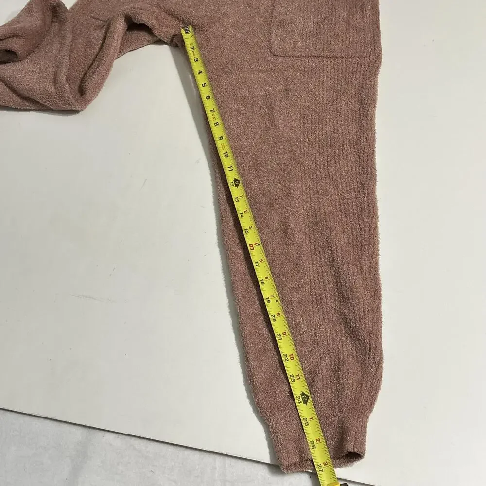 Barefoot Dreams Cozychic Lite Lounge Set Womens S Pink Knit Sweater Joggers